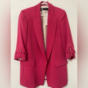 NWT Zara Hot Pink Blazer